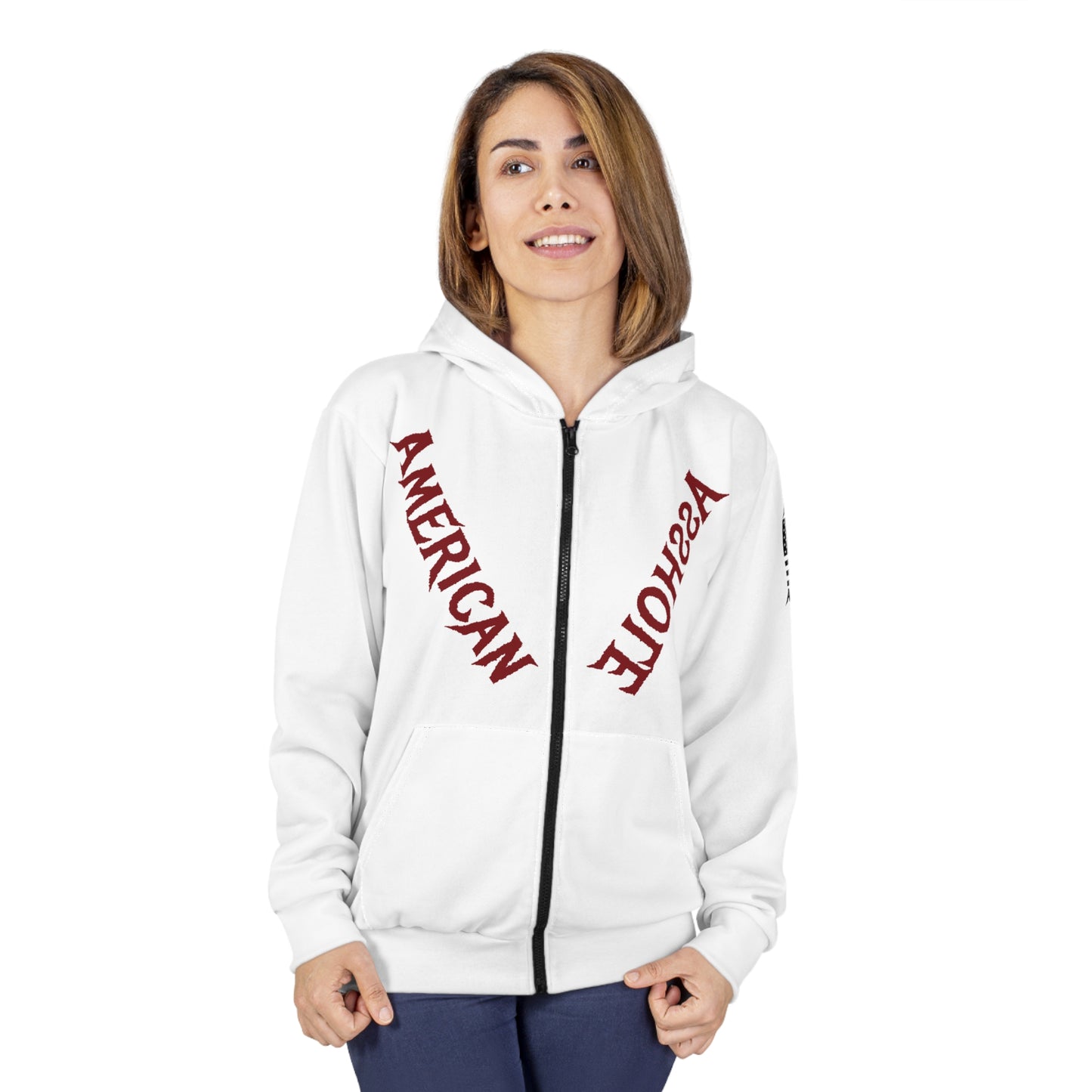 American Asshole™ Zip Hoodie – Cozy AF, Full-Zip Freedom