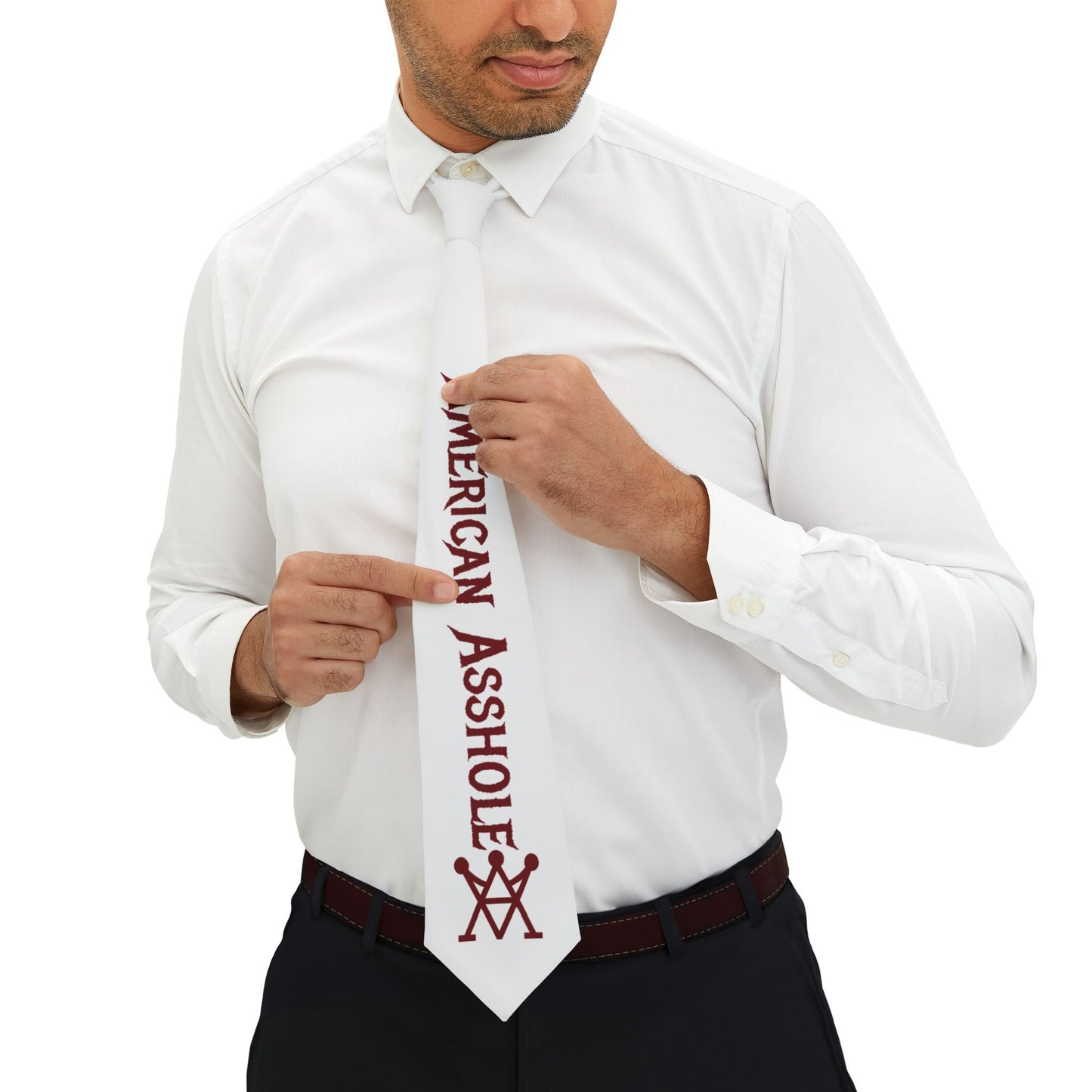 American Asshole™ Necktie – Gag Gift for Secret Santa, Office Trolls & Patriotic Pricks