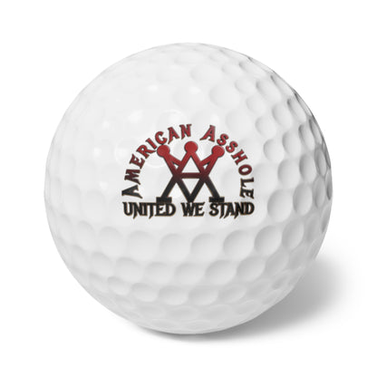 American Asshole Golf Balls — 6-Pack Novelty Golf Ball Set