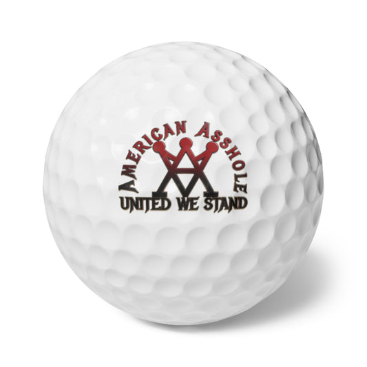 American Asshole Golf Balls — 6-Pack Novelty Golf Ball Set