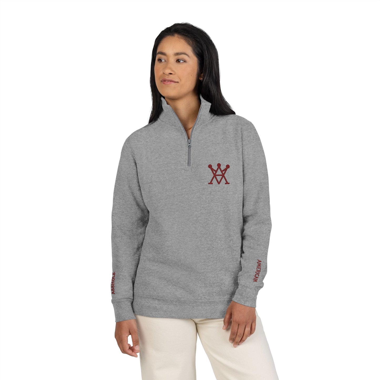 Embroidered Class with a Little "Up Your Ass'" Fleece Pullover