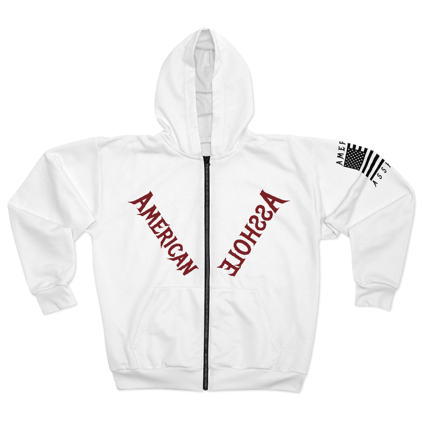 American Asshole™ Zip Hoodie – Cozy AF, Full-Zip Freedom
