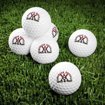 American Asshole Golf Balls — 6-Pack Novelty Golf Ball Set